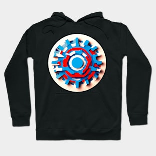 Abstract Psychedelic Gear Wheel Hoodie